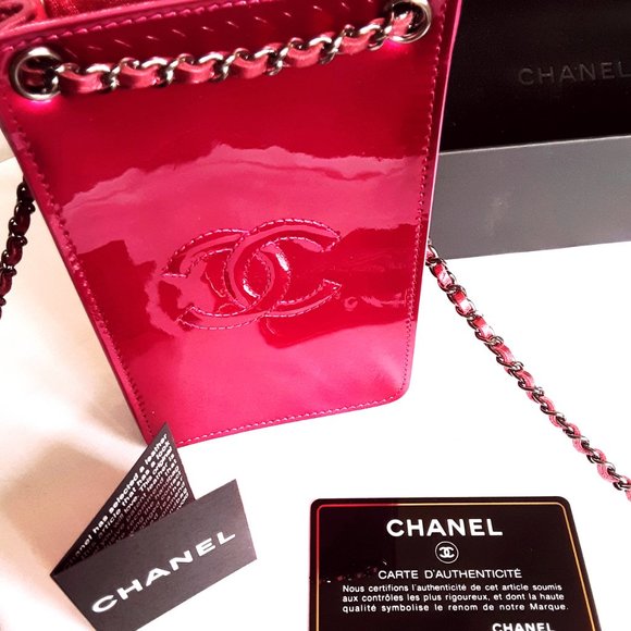 CHANEL Handbags - Authentic Pink Chanel Cell Phone bag